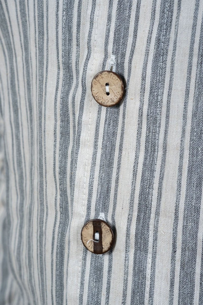 Ala Pysjamas Herre - Økologisk Bomull og Lin - Antrasitt og Kremhvit | lalaloom.no - LALALOOM