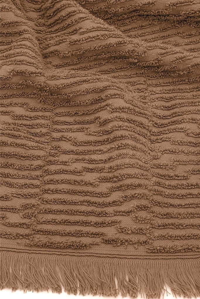 Anisa Håndklær - (Pakke med 3 håndklær) - Økologisk Bomull - Brun - LALALOOM