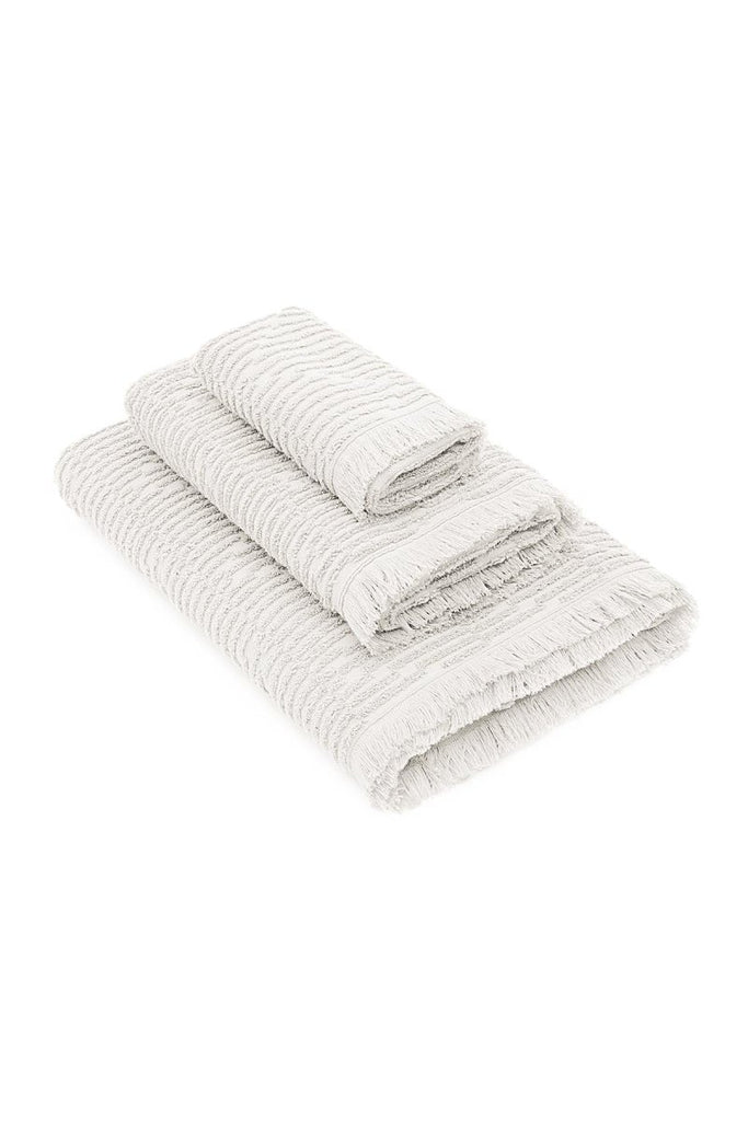 Anisa Håndklær - (Pakke med 3 håndklær) - Økologisk Bomull - Kremhvit - LALALOOM