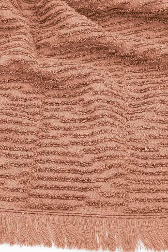 Anisa Håndklær - (Pakke med 3 håndklær) - Økologisk Bomull - Terracotta - LALALOOM