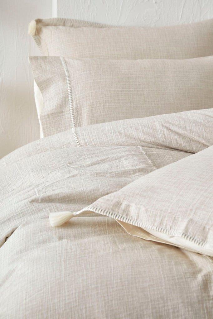 Doga Dobbelt Sengetøy - Muslin - Økologisk Bomull - Elegant Beige | lalaloom.no - LALALOOM