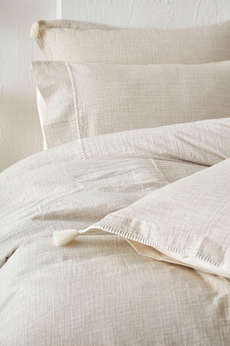 Doga Dobbelt Sengetøy - Muslin - Økologisk Bomull - Elegant Beige | lalaloom.no - LALALOOM