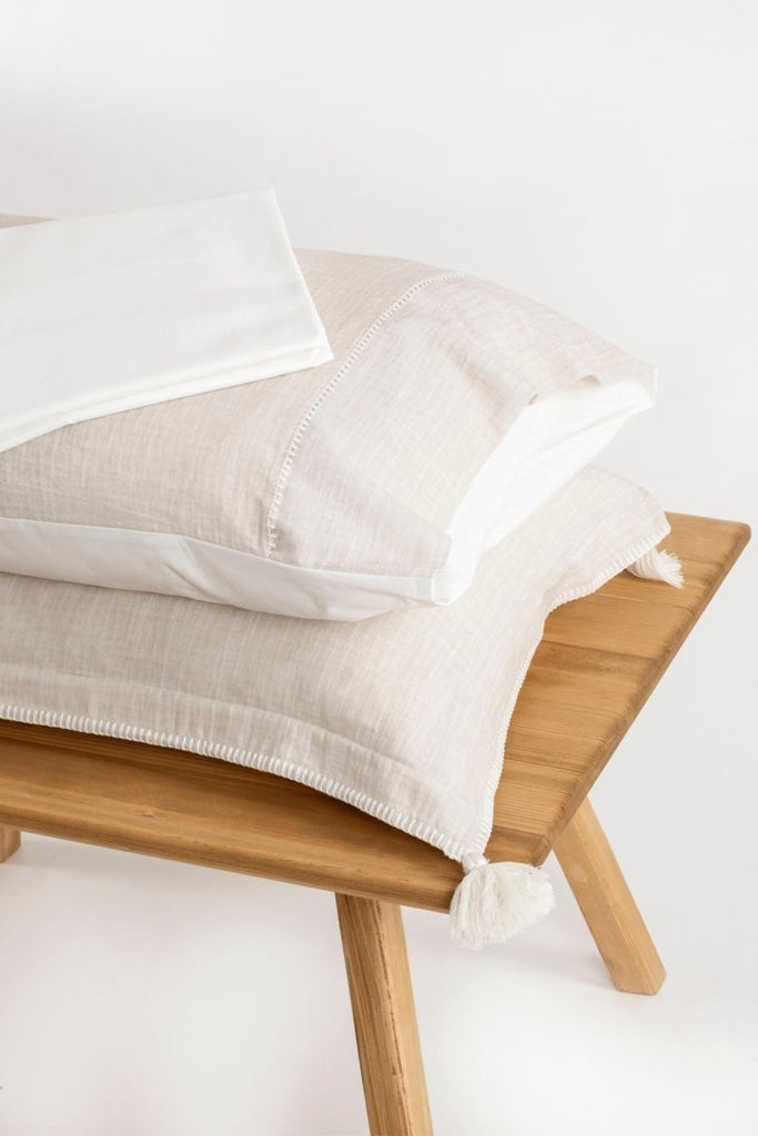 Doga Dobbelt Sengetøy - Muslin - Økologisk Bomull - Elegant Beige | lalaloom.no - LALALOOM