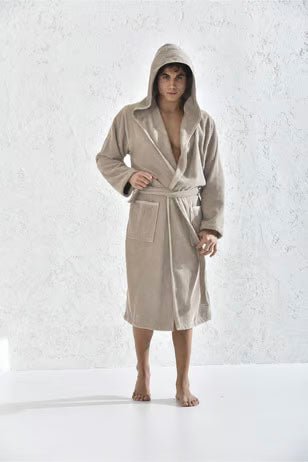 Ecosoft Badekåpe - Herre - Økologisk Bomull - Beige | lalaloom.no - LALALOOM