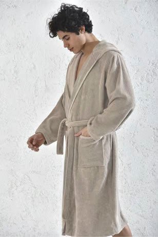 Ecosoft Badekåpe - Herre - Økologisk Bomull - Beige | lalaloom.no - LALALOOM