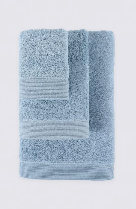 Elena Håndklesett for badet - Økologisk Bomull - Blå - LALALOOM