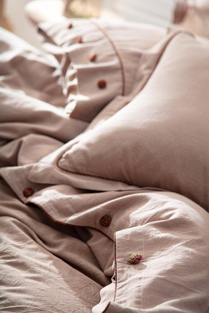 Havin Dobbelt Sengetøy - Sateng - Økologisk Bomull - Elegant Beige | lalaloom.no - LALALOOM