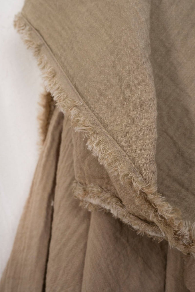 Melsa 3 - delt Muslin Pyjamas Sett for Herre – Shorts, Morgenkåpe – Økologisk Bomull | Grønn | Lalaloom.no - LALALOOM