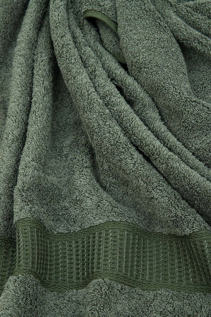 Naia™ Økologisk Håndhåndkle - Egeisk Bomull, 50x90 cm, Naturgrønn - LALALOOM