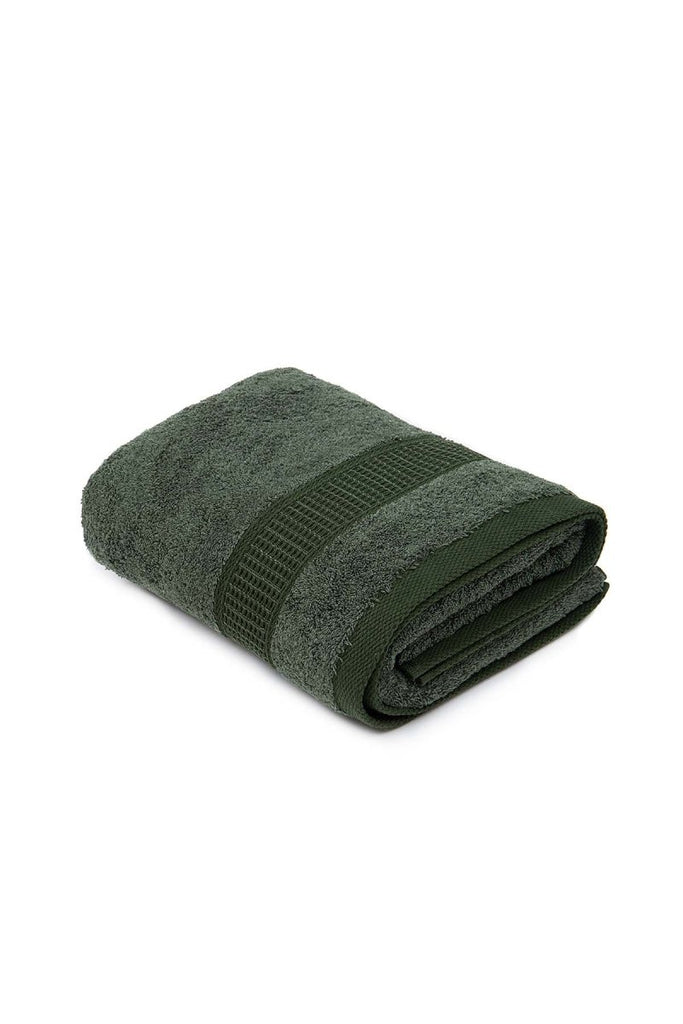 Naia™ Økologisk Dusjhåndkle - Egeisk Bomull, 80x150 cm, Naturgrønn - LALALOOM