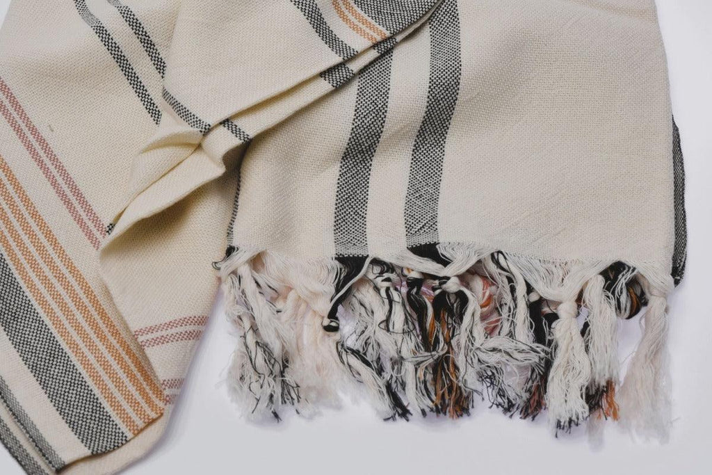 Contrast Håndkle i Bomull - Svart & Hvit - LALALOOM