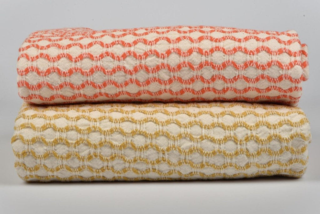 Honeycomb Håndkle i Bomull - Sennep - LALALOOM