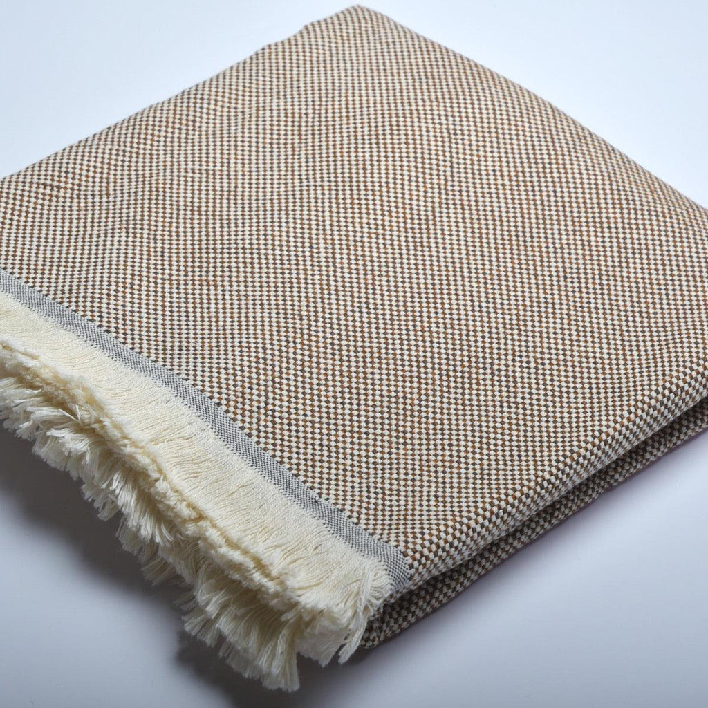 Jord Vevd Pledd - Bomull - Terracotta | lalaloom.no - LALALOOM