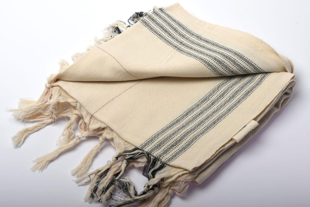 Monokrom Håndkle i Bomull - Svart & Hvit - LALALOOM