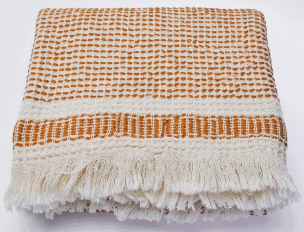 Sandkorn Håndkle i Bomull - Sennep - LALALOOM