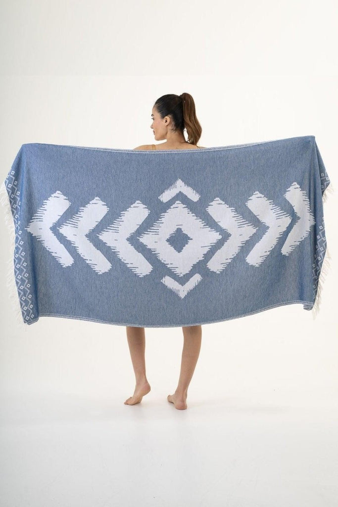 Boho Bliss Håndkle - Bomull - Blå | lalaloom.no - LALALOOM