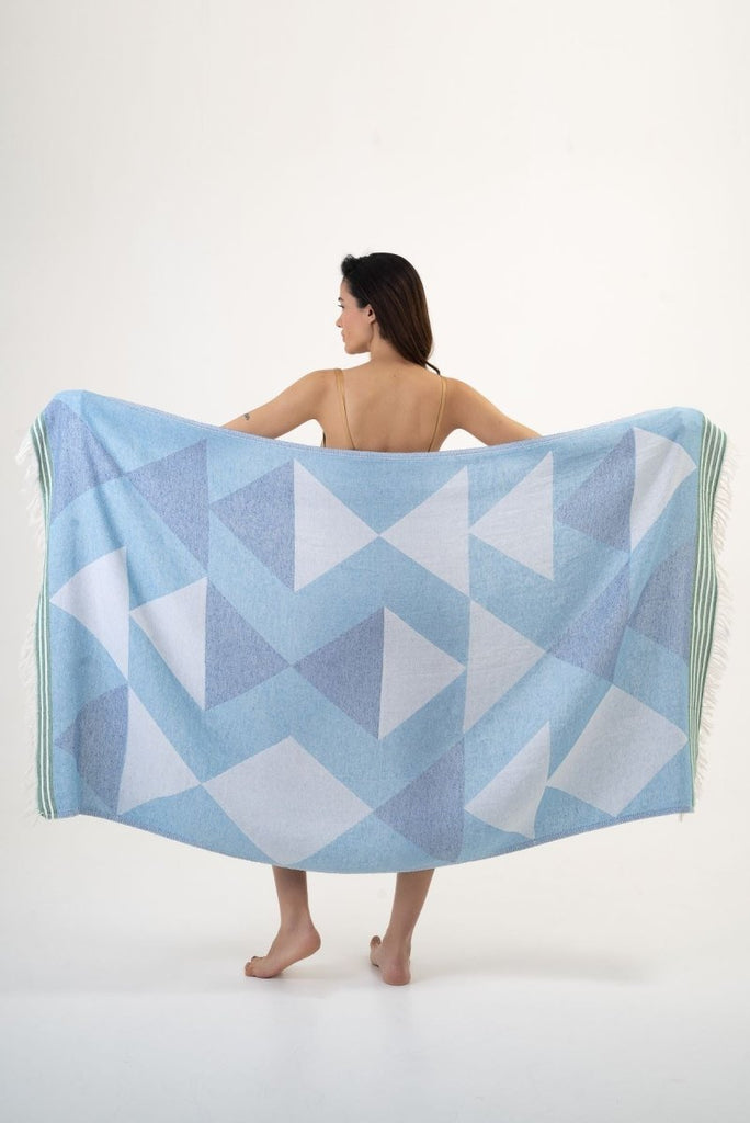 Triangle Håndkle i Bomull - Blå - LALALOOM