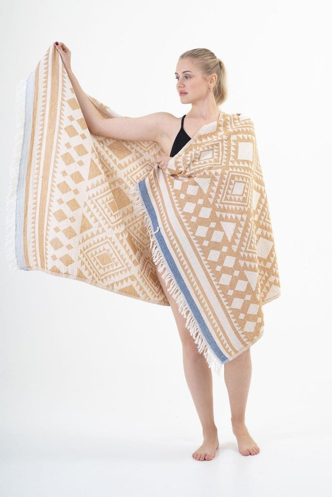 Sahara Sands Håndkle i Bomull – Karamell - LALALOOM
