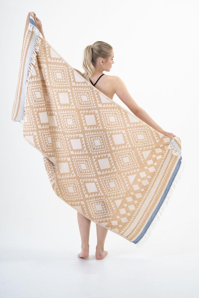 Sahara Sands Håndkle i Bomull – Karamell - LALALOOM