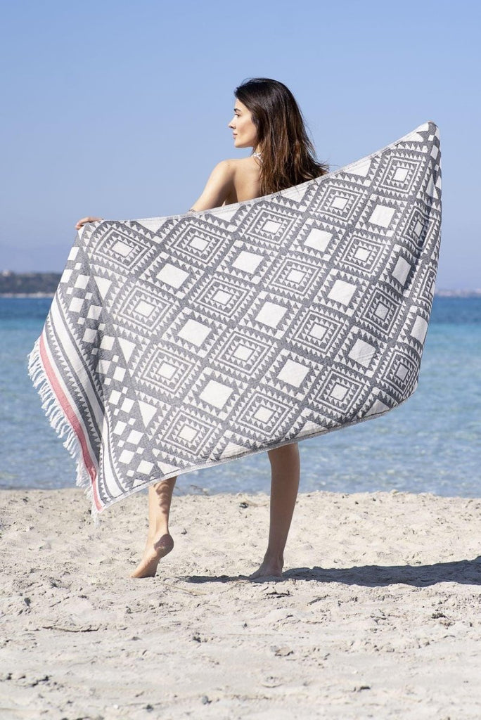 Sahara Sands Håndkle i Bomull – Svart - LALALOOM