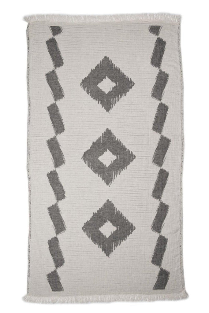 Velvet Håndkle i Bomull, Svart - LALALOOM